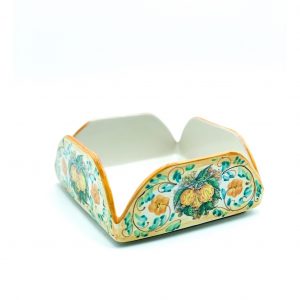 Porta Tovaglioli Quadrato Decoro 3 Limoni 21x21 h10 cm