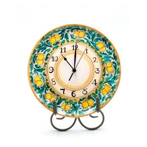 Piatto Orologio ceramica decoro limoni ø30 cm