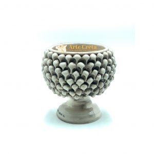 Pigna in Ceramica a Vaso decoro Fumè ø22 øinterno16 h23