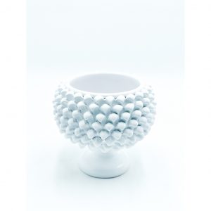 Pigna in Ceramica a Vaso decoro bianco ø20 øinterno13 h18