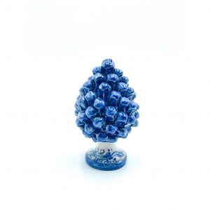 Pigna in Ceramica decoro blu cm.16