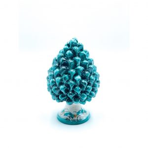 Pigna in Ceramica decoro verde cm.20
