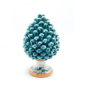 Pigna in Ceramica decoro verde cm.25