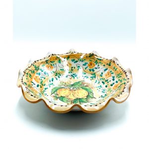 Ciotola Smerlata Decoro 3 Limoni ø38 h.10 cm