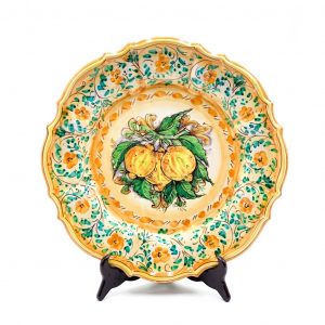 Piatto Smerlato Decoro 3 Limoni ø 37 cm