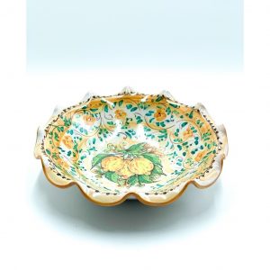 Ciotola Smerlata Decoro 3 Limoni ø30 h.9 cm