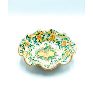 Ciotola Smerlata Decoro 3 Limoni ø22 h.7 cm