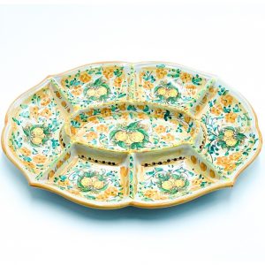 Antipastiera 7 Posti Decoro 3 Limoni cm.43x32