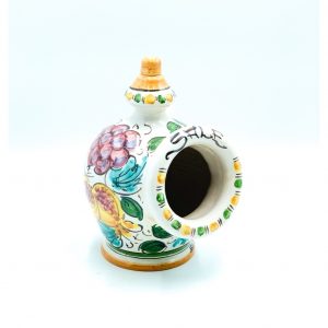 Portasale decoro Uva Limoni Melograni h.22 cm