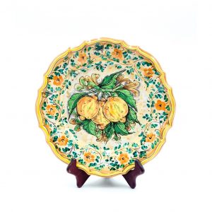 Piatto Smerlato Decoro 3 Limoni ø 30 cm