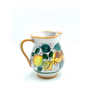 Boccale 1 litro decoro Uva Limoni Melograni h.17 cm