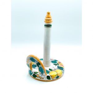 Portarotolo Carta Decoro Uva Limoni Melograni ø18 h.30 cm