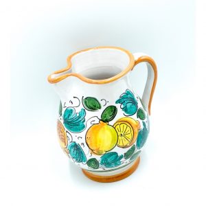 Boccale 1.5 litri decoro Uva Limoni Melograni h.20 cm