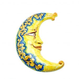 Luna in Ceramica decoro blu cm.45
