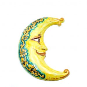 Luna in Ceramica decoro verde cm.45